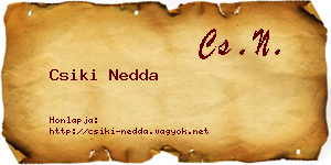 Csiki Nedda névjegykártya